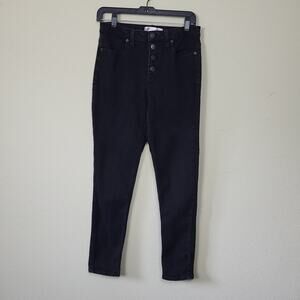 No Boundaries Womens Black Dark‎ Wash High Rise Denim Skinny Jeans Size 11